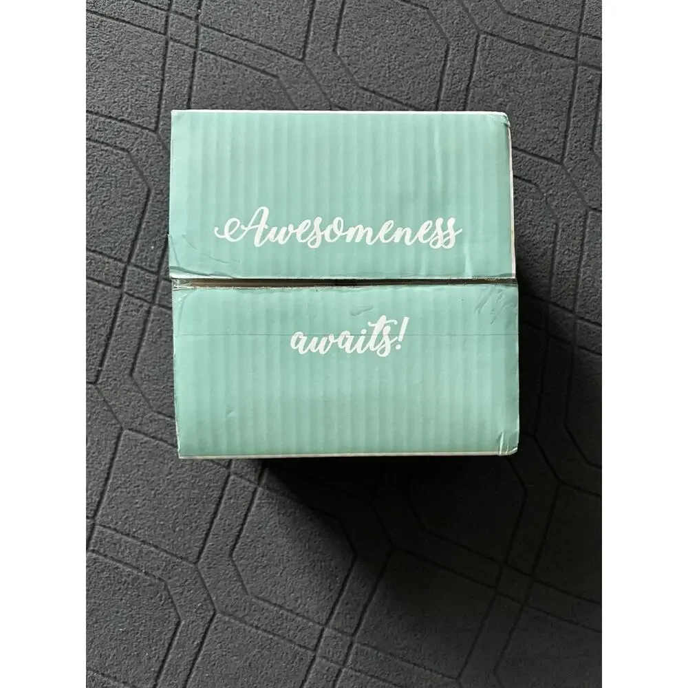 New Ultimate Hostess 6pc Round Stone Coasters w/ Metal Holder, Absorption Stone